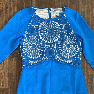 Antonio Melani - Marine Blue Dress Knee Length Women’s size 4 with 3/4 Sleeves